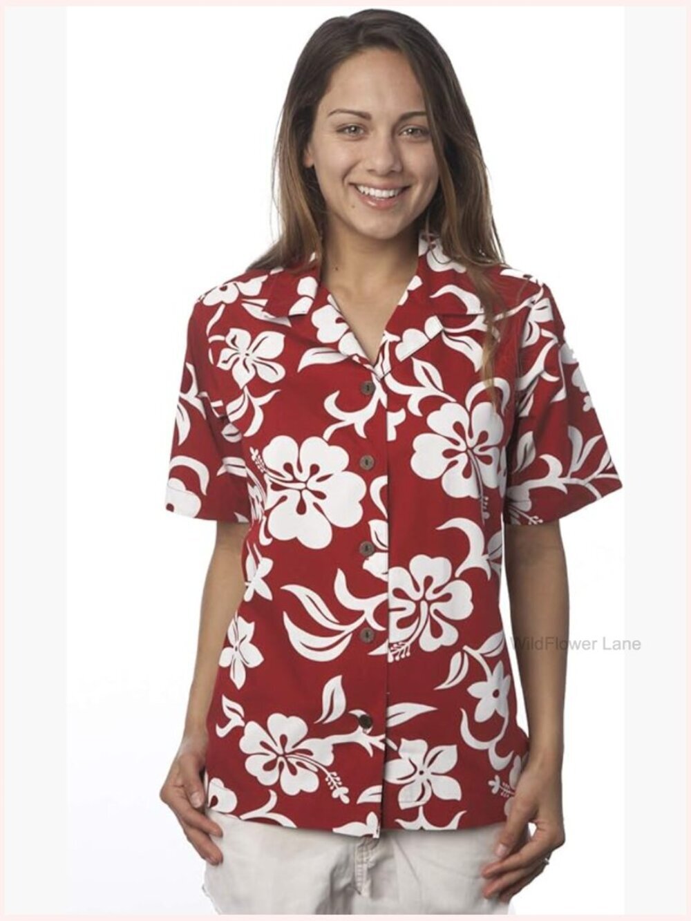 Classic Hibiscus Button-Down Hawaiian Shirt